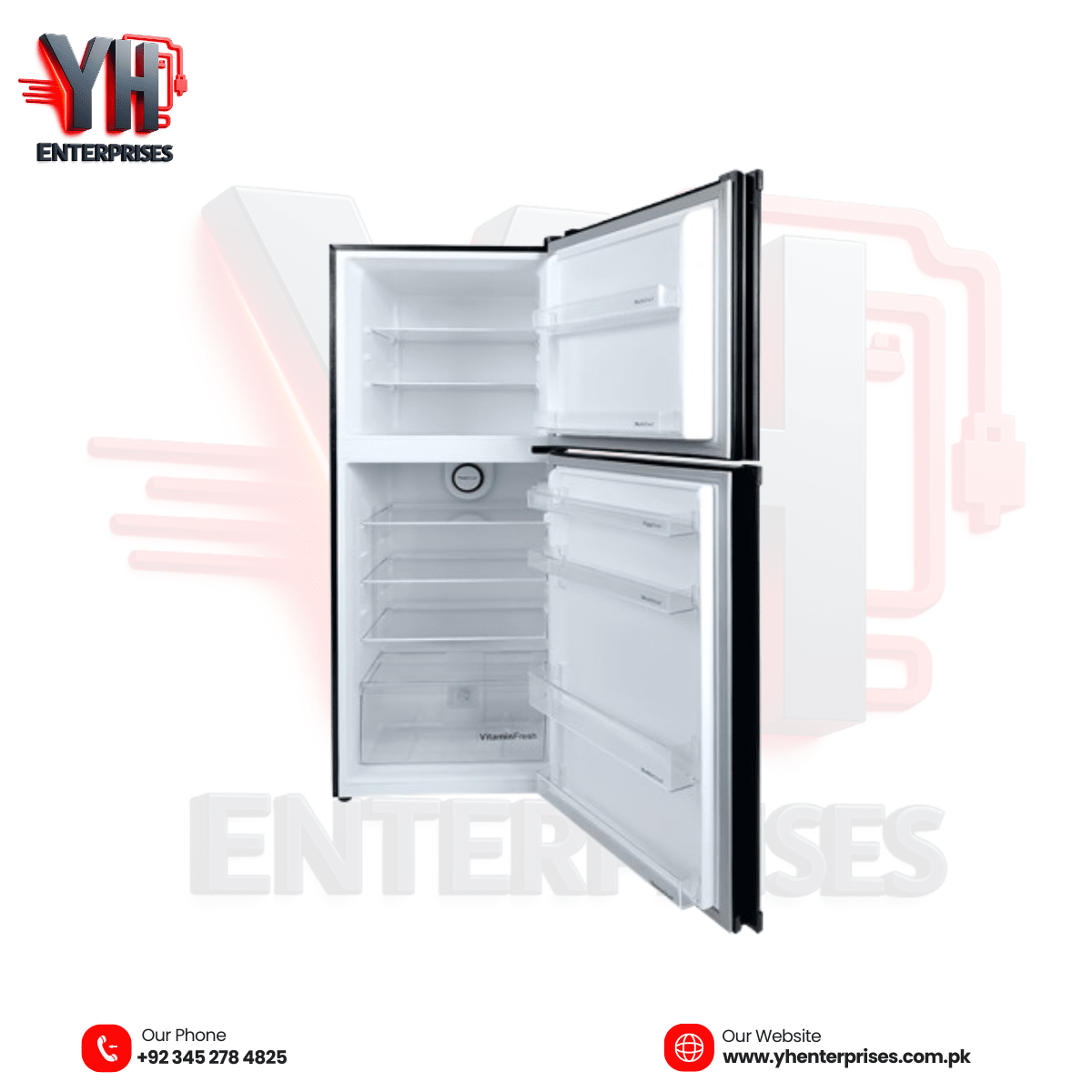 Dawlance REF 9193LF Avante Diamond Red Double Door Refrigerator - yhenterprises
