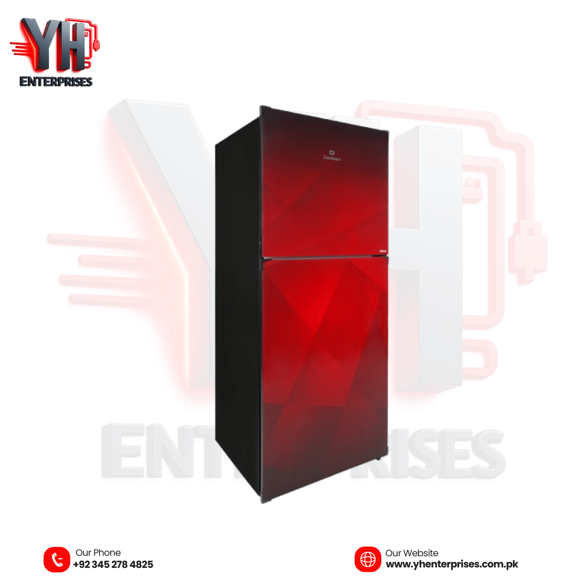 Dawlance REF 9193LF Avante Diamond Red Double Door Refrigerator - yhenterprises