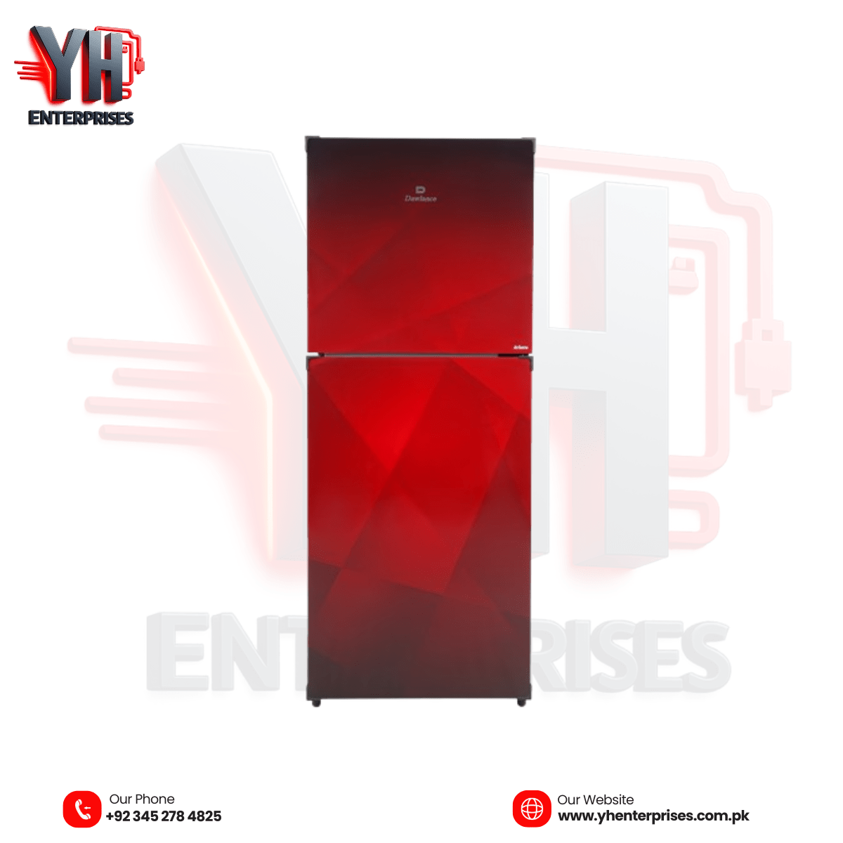 Dawlance REF 9193LF Avante Diamond Red Double Door Refrigerator - yhenterprises