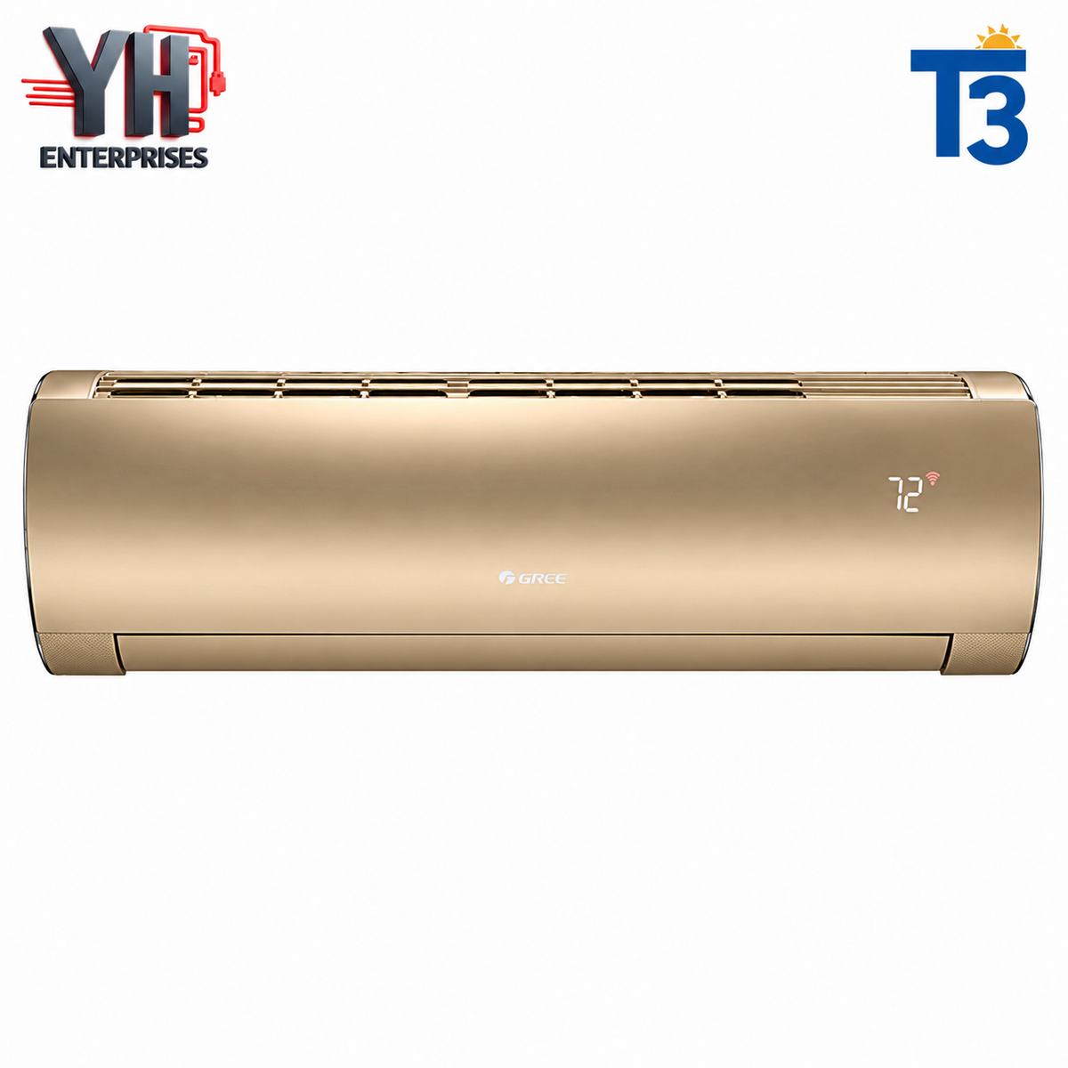 GREE GS18FITH1C 1.5 Ton Fairy Inverter AC Champagne G10 T3 3D Airflow Heat Cool 150V YH Enterprises