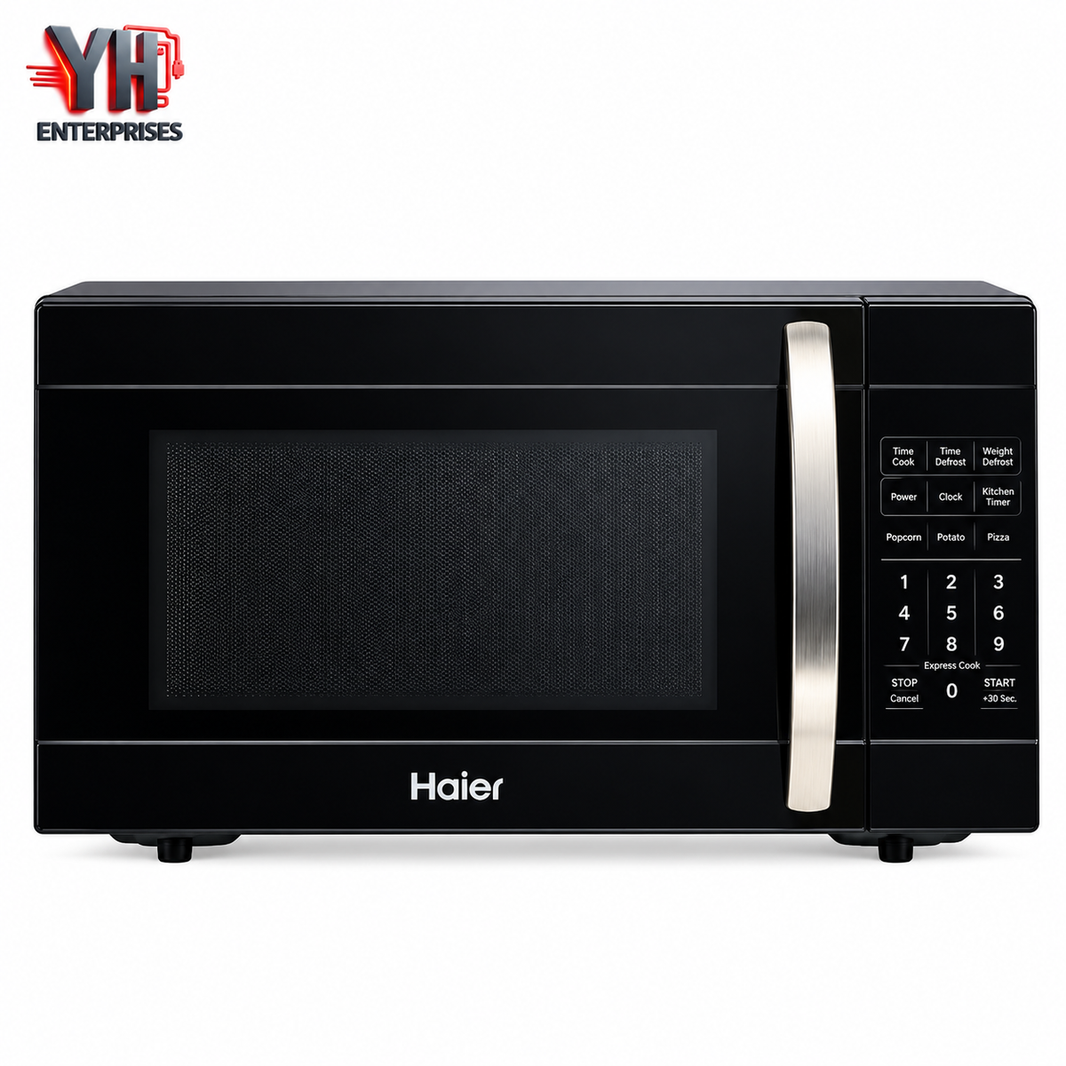 Haier HMN-62MX80 62L Black Solo Microwave Oven with Digital Touch Controls, Eco Mode, Energy-Saving Function and Speed and Weight Defrost at Best Price in Karachi, Pakistan | YH Enterprises