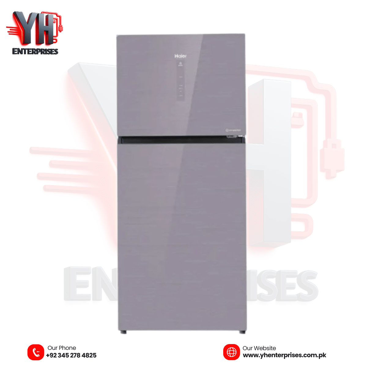 Haier HRF-458 IOT Inverter Refrigerator – 16 CFT Smart Twin Inverter | Turbo Cooling & Smart Control - yhenterprises