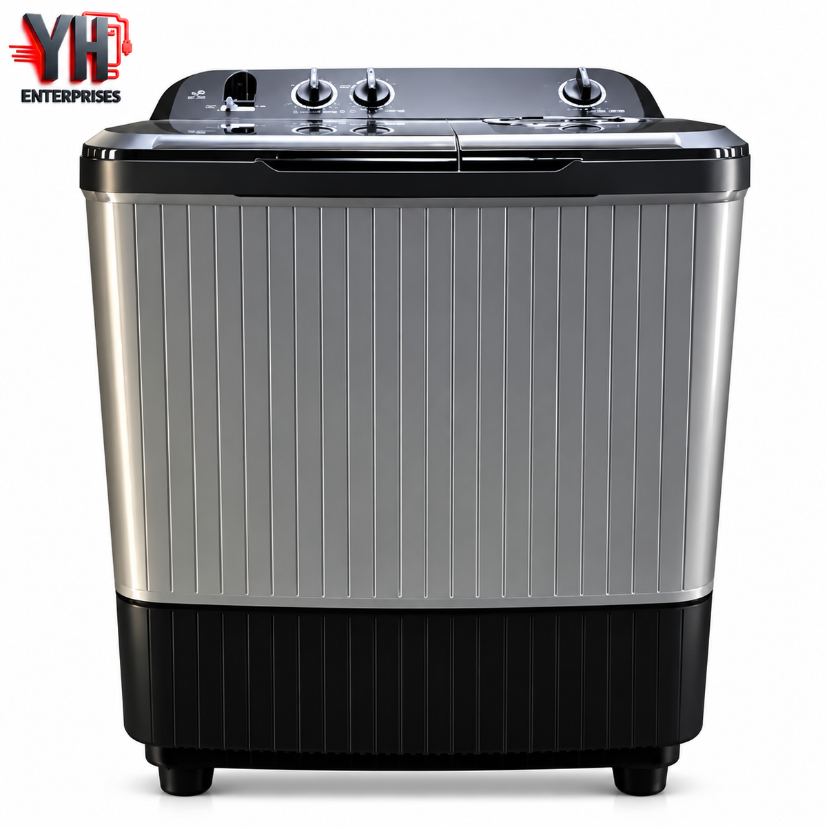 Haier HTW-100-196G 10Kg Semi-Automatic Twin Tub Washing Machine with Super Basin Pulsator, Shower Rinse and Low-Noise Operation | Best Price in Karachi, Pakistan | YH Enterprises