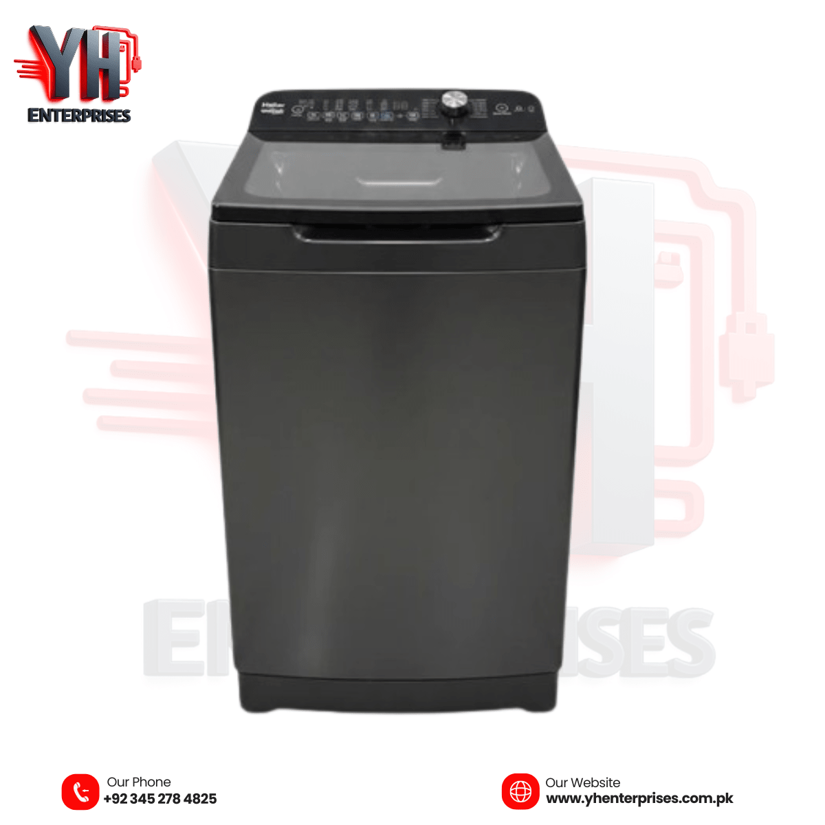 Haier HWM 150B-699S8 15KG Automatic Top Load Inverter Washing Machine – Premium Power for Large Families - yhenterprises