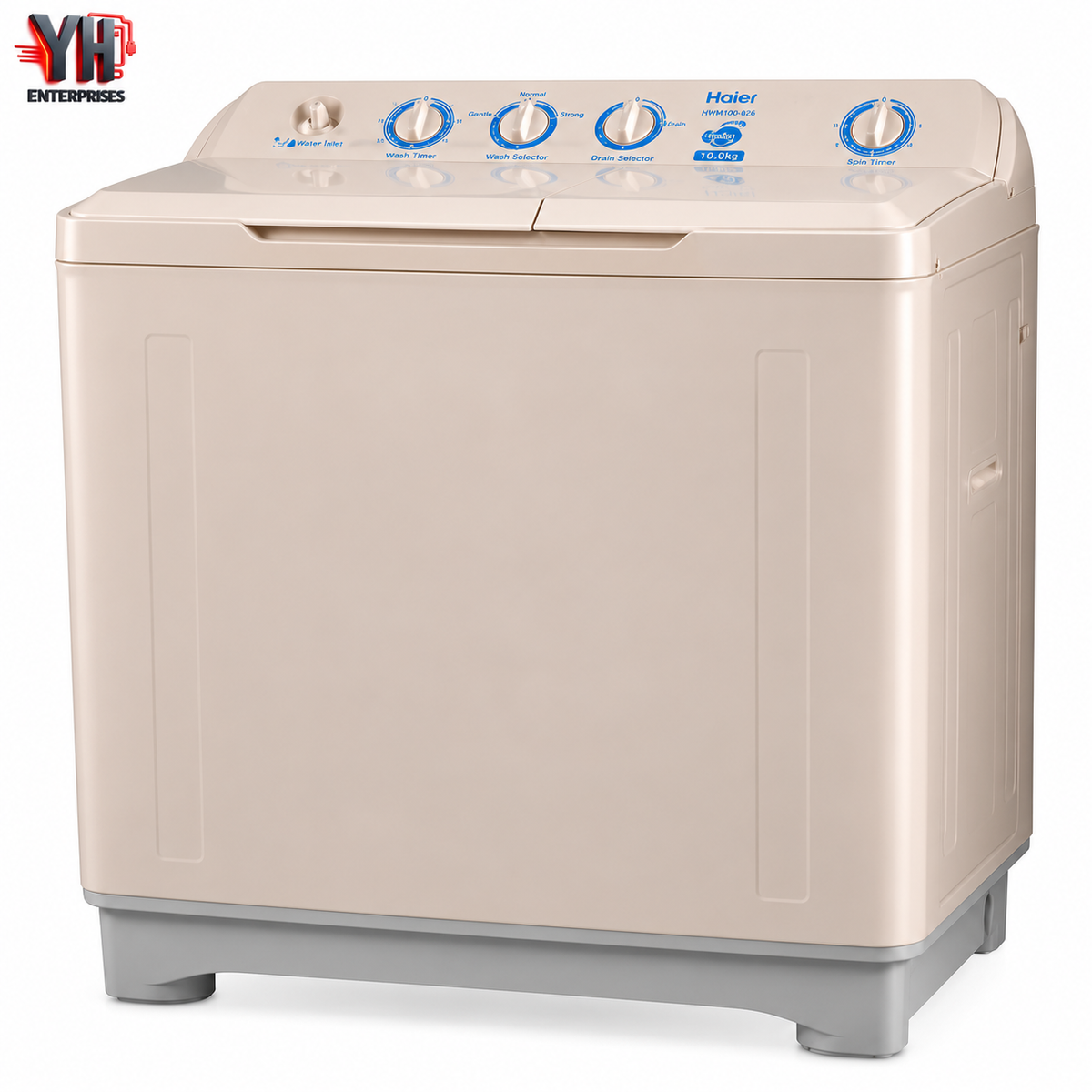 Haier HWM120-AS 12Kg Grey Milk White Semi-Automatic Washing Machine | YH Enterprises