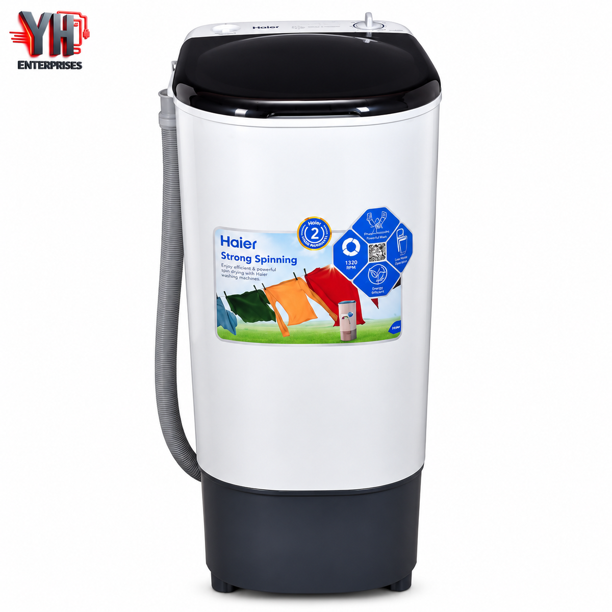 Haier HWS 60-50 6Kg Spinner with 1330 RPM, Air Dry Function, Virgin Plastic Drum and 99.99% Copper Motor | Best Price in Karachi, Pakistan | YH Enterprises