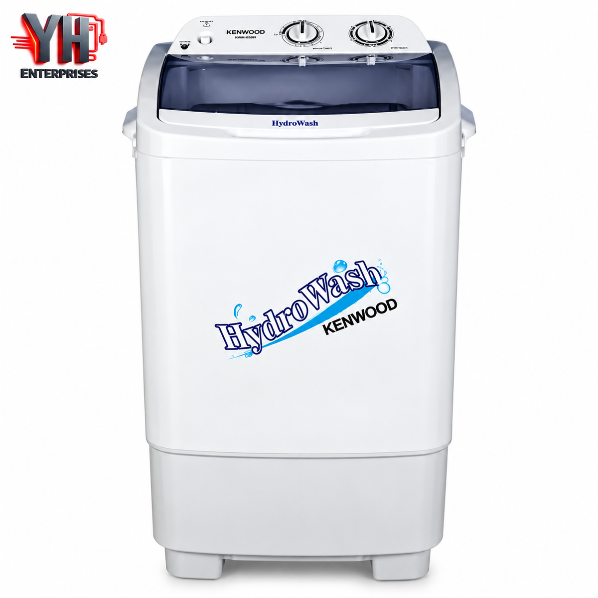 Kenwood KWM-899W 8Kg Washing Machine with Full Plastic Body, Built-in Buzzer and Big Pulsator – Best Price in Karachi, Pakistan | YH Enterprises