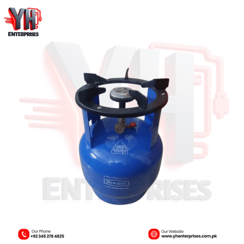 NewStar LPG Gas Cylinder with Safety Valve – 3KG | Safe, Portable & Reliable - yhenterprises