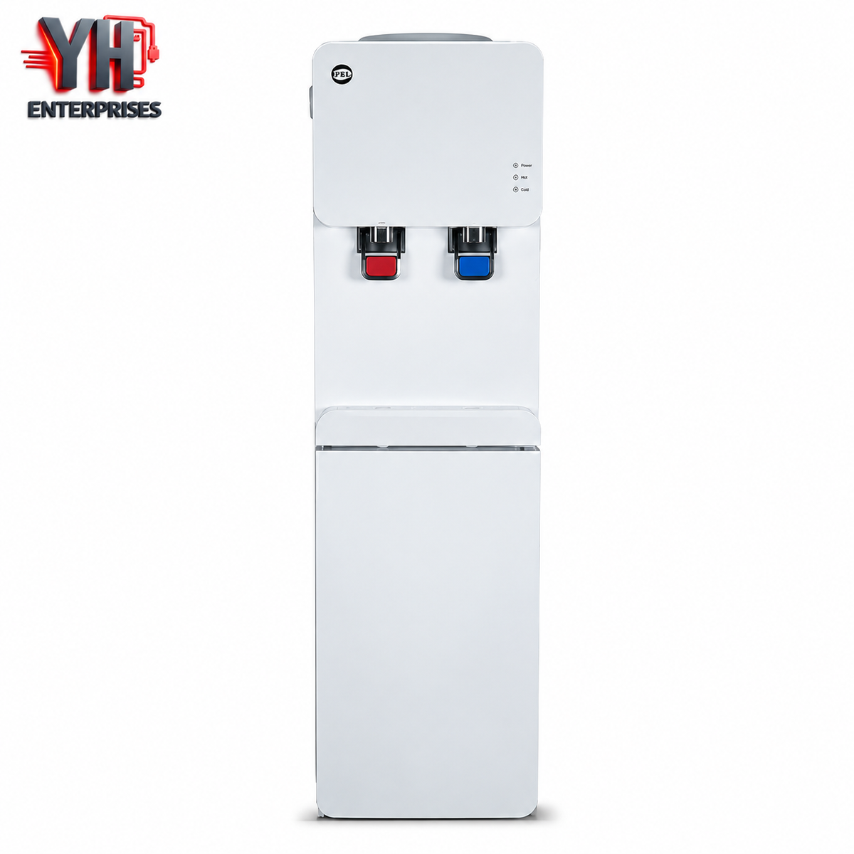 PEL 215 Pearl White Water Dispenser Without Refrigerator Compartment, Featuring a Storage Cabinet, 3.7-Litre Cold Water Tank and 1.2-Litre Hot Water Tank in Pakistan | YH Enterprises