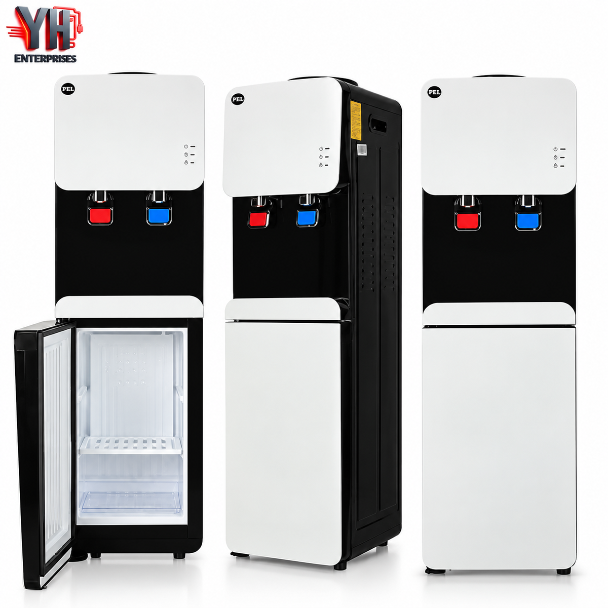 PEL Smart 315 White Water Dispenser with 18-Litre Refrigerator Compartment, Hot and Cold Water Tanks, and Sleek Design | YH Enterprises