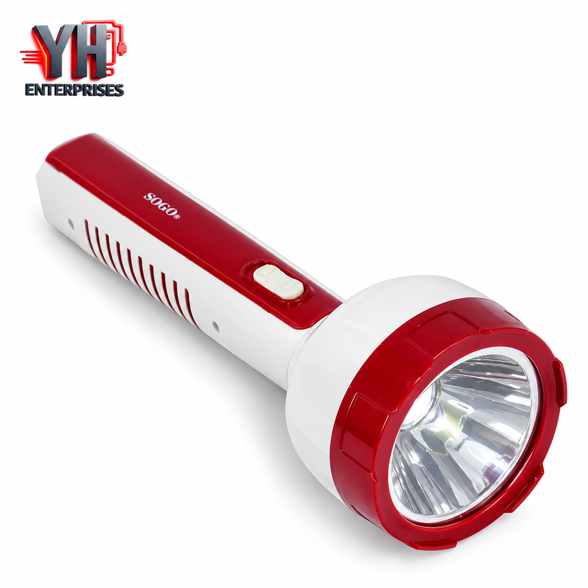 Sogo JPN-08 Rechargeable LED Torch with 5W High-Power LED, 4V 1.6Ah Battery and Strong and Weak Light Modes in Pakistan | YH Enterprises
