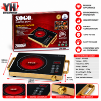 Golden Sogo JPN-666 2000W Infrared Electric Cooker with Ceramic Heating Plate and Touch Control Panel in Pakistan | YH Enterprises