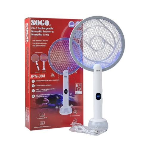 SOGO JPN-394 2-in-1 Rechargeable Mosquito Swatter & Mosquito Lamp Racket