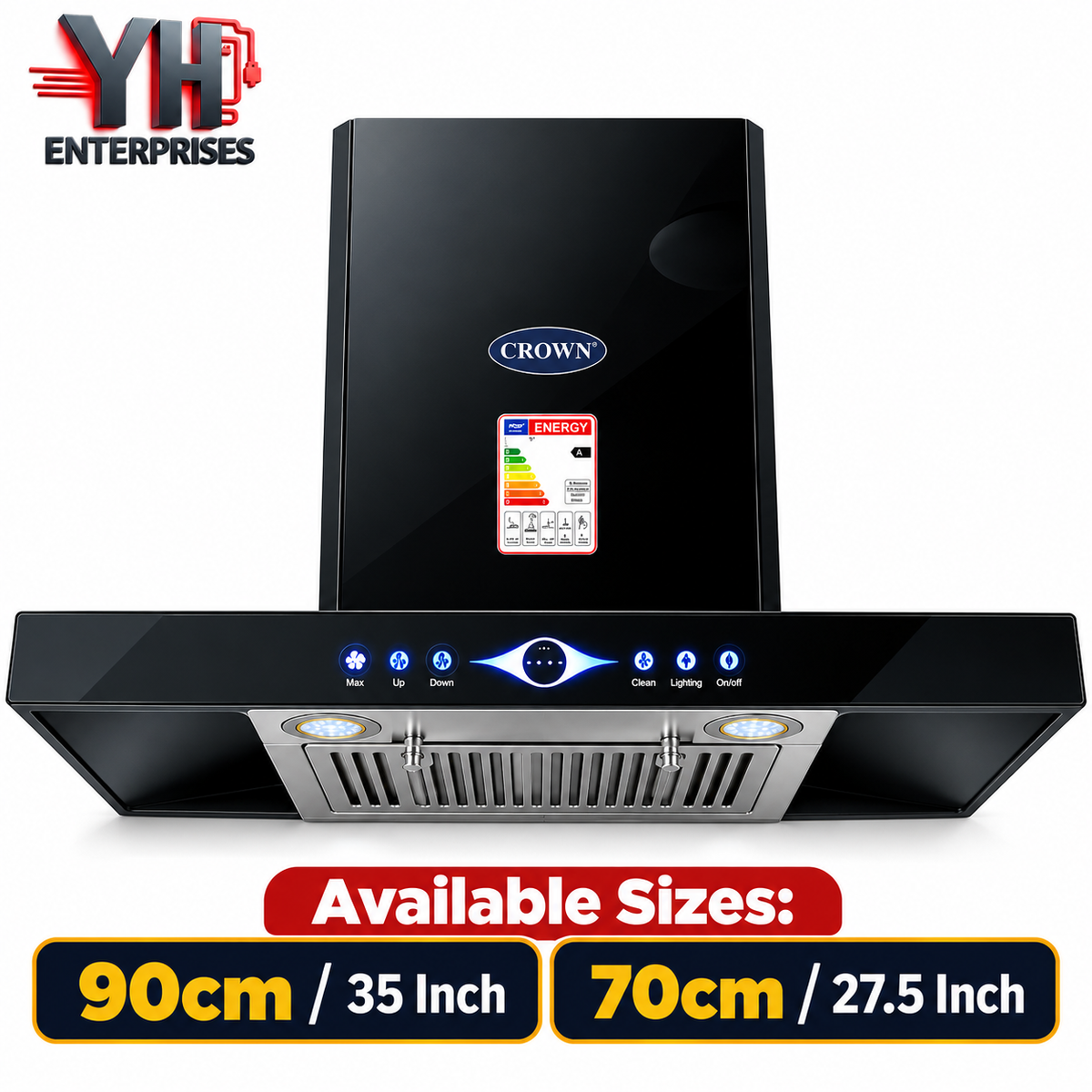 T-Shape BLDC 90cm 35 Inch & 70cm 27.5 Inch Range Hoods Kitchen Chimneys in Pakistan | YH Enterprises