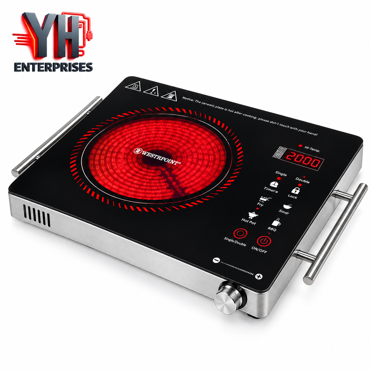 Westpoint WF-152 Professional Ceramic Cooker 2000W Infrared with Timer & Child Lock in Pakistan | YH Enterprises