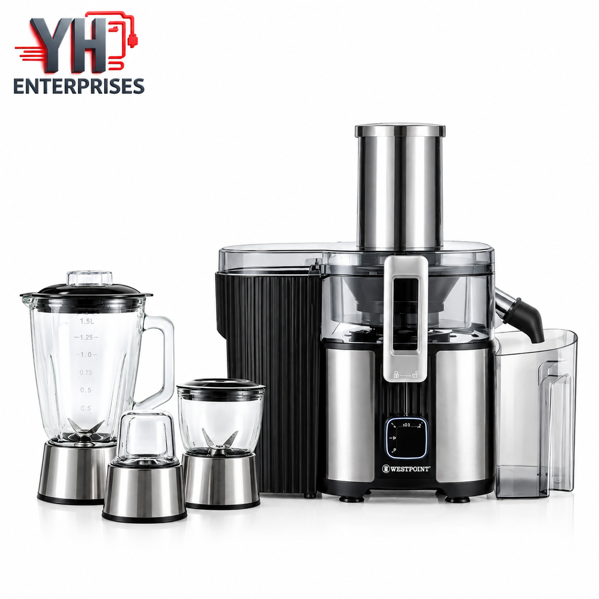 Westpoint WF-1847 Professional Kitchen Chef 4 in 1 1000W with Juicer Blender Chopper & Mill in Pakistan | YH Enterprises