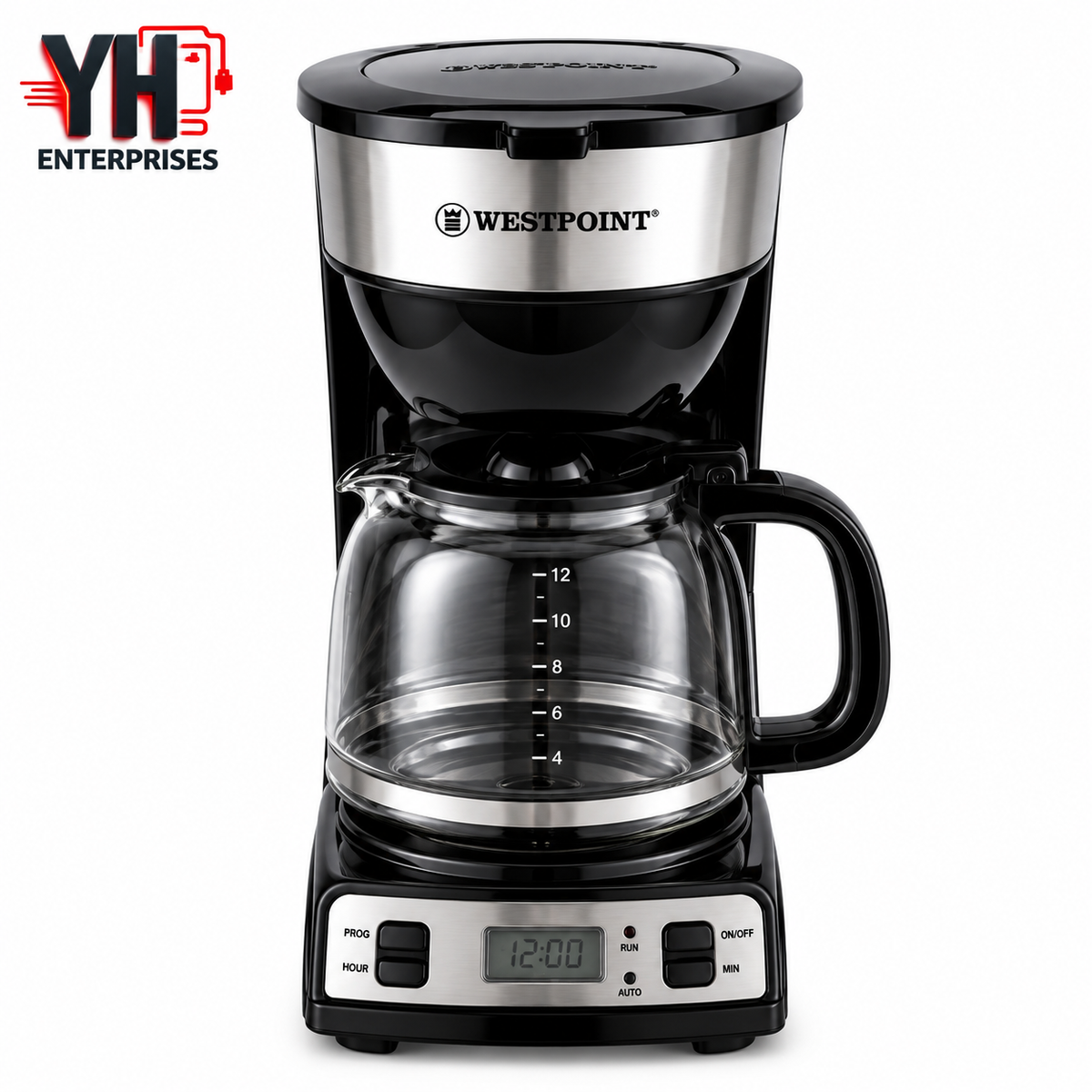Westpoint WF-2023 Professional Coffee Maker 900W with 1.8L Water Tank in Pakistan | YH Enterprises