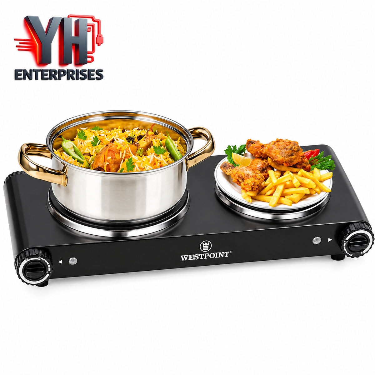 Westpoint WF-262 Deluxe Hot Plate 2500W with Adjustable Thermostat & Overheat Protection in Pakistan | YH Enterprises