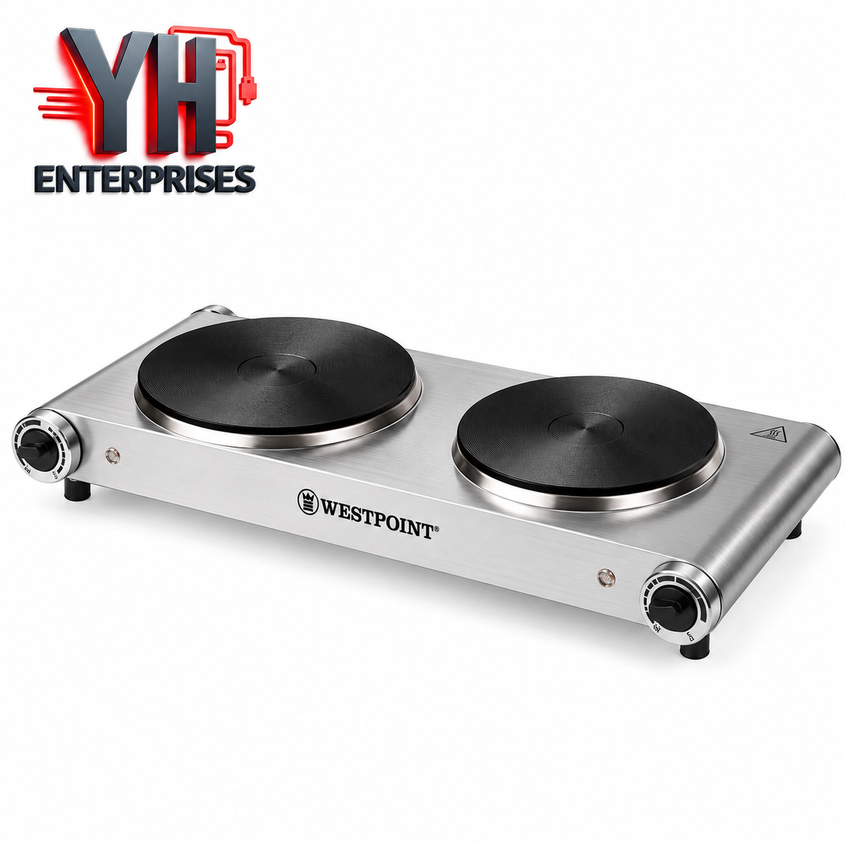 Westpoint WF-272 Deluxe Double Hot Plate 2500W with Stainless Steel Housing & Cast Iron Plates in Pakistan | YH Enterprises