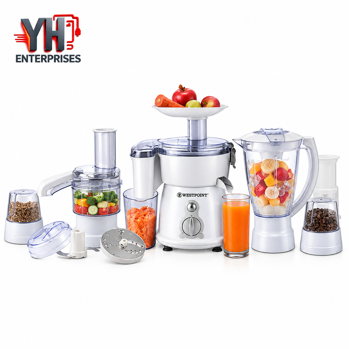 Westpoint WF-2805 Kitchen Chef Multifunction Juicer Blender Chopper Grinder in Pakistan | YH Enterprises