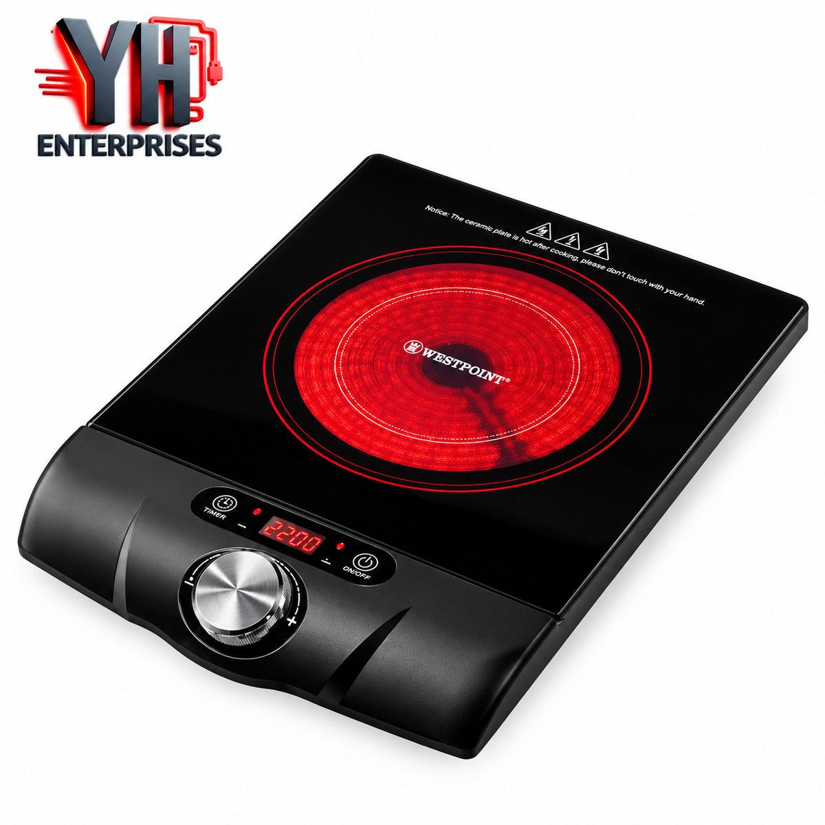Westpoint WF-291 Professional Ceramic Cooker 2000W with 10 Temperature Levels & Safety Protection in Pakistan | YH Enterprises
