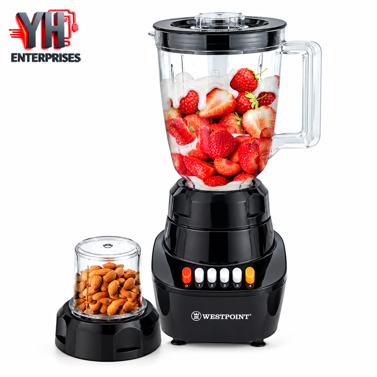 Westpoint WF-332 Deluxe Blender and Grinder 350W with Unbreakable PC Jar in Pakistan | YH Enterprises