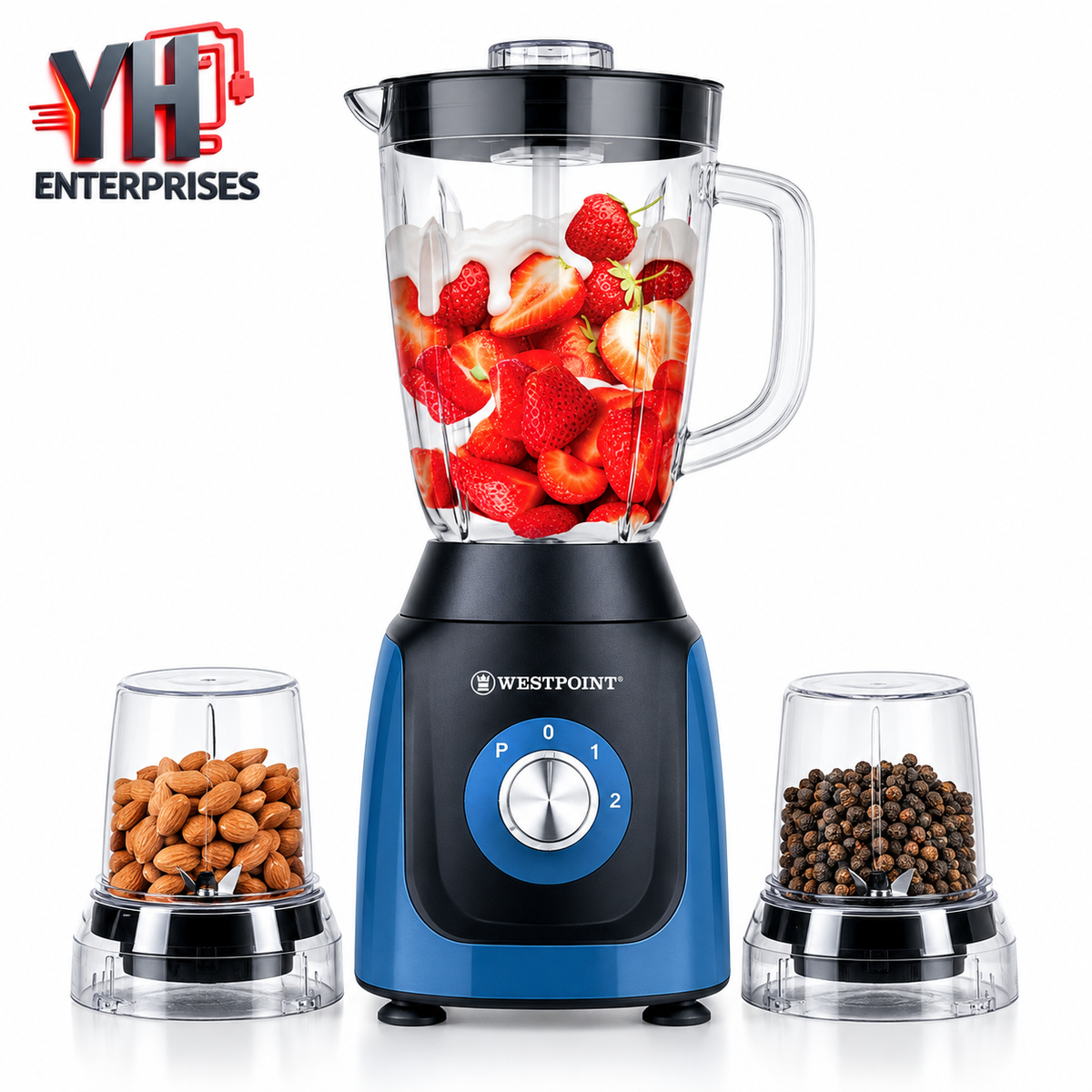 Westpoint WF-342 Deluxe Blender and Grinder 350W with 1.5L Glass Jar in Pakistan | YH Enterprises