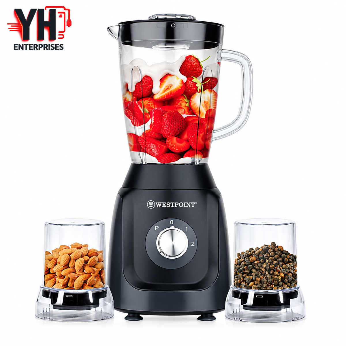 Westpoint WF-343 Deluxe Blender and Grinder 350W with 1.5L Jar in Pakistan | YH Enterprises
