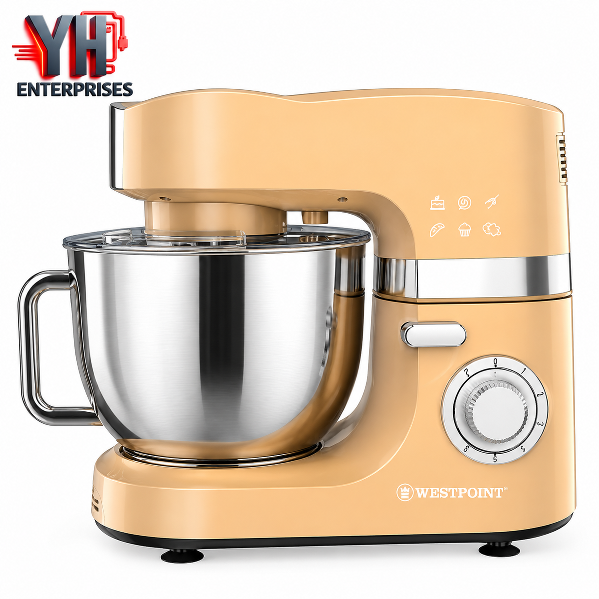 Westpoint WF-4636 Professional Stand Mixer 1500W with 7L Stainless Steel Bowl & Planetary Mixing in Pakistan | YH Enterprises