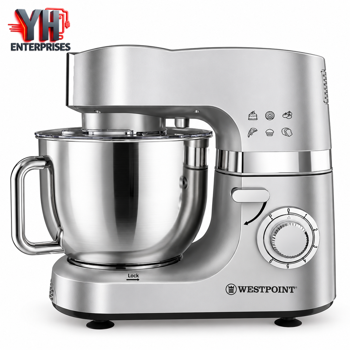Westpoint WF-4646 Professional Stand Mixer 1500W with 7L Stainless Steel Bowl & Planetary Mixing in Pakistan | YH Enterprises