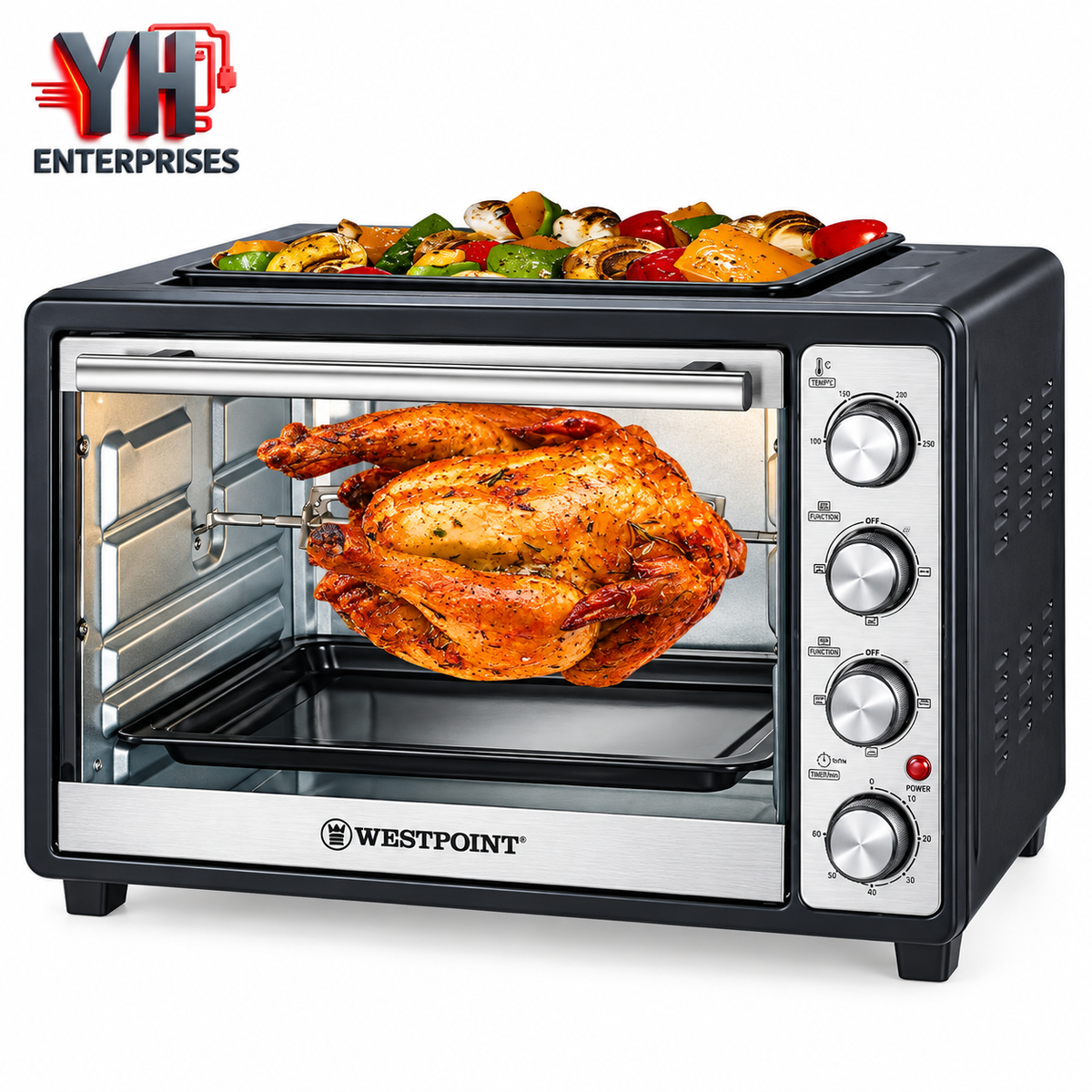 Westpoint WF-4711RKCD Deluxe Convection Rotisserie Oven with Kebab Grill 1800W in Pakistan | YH Enterprises