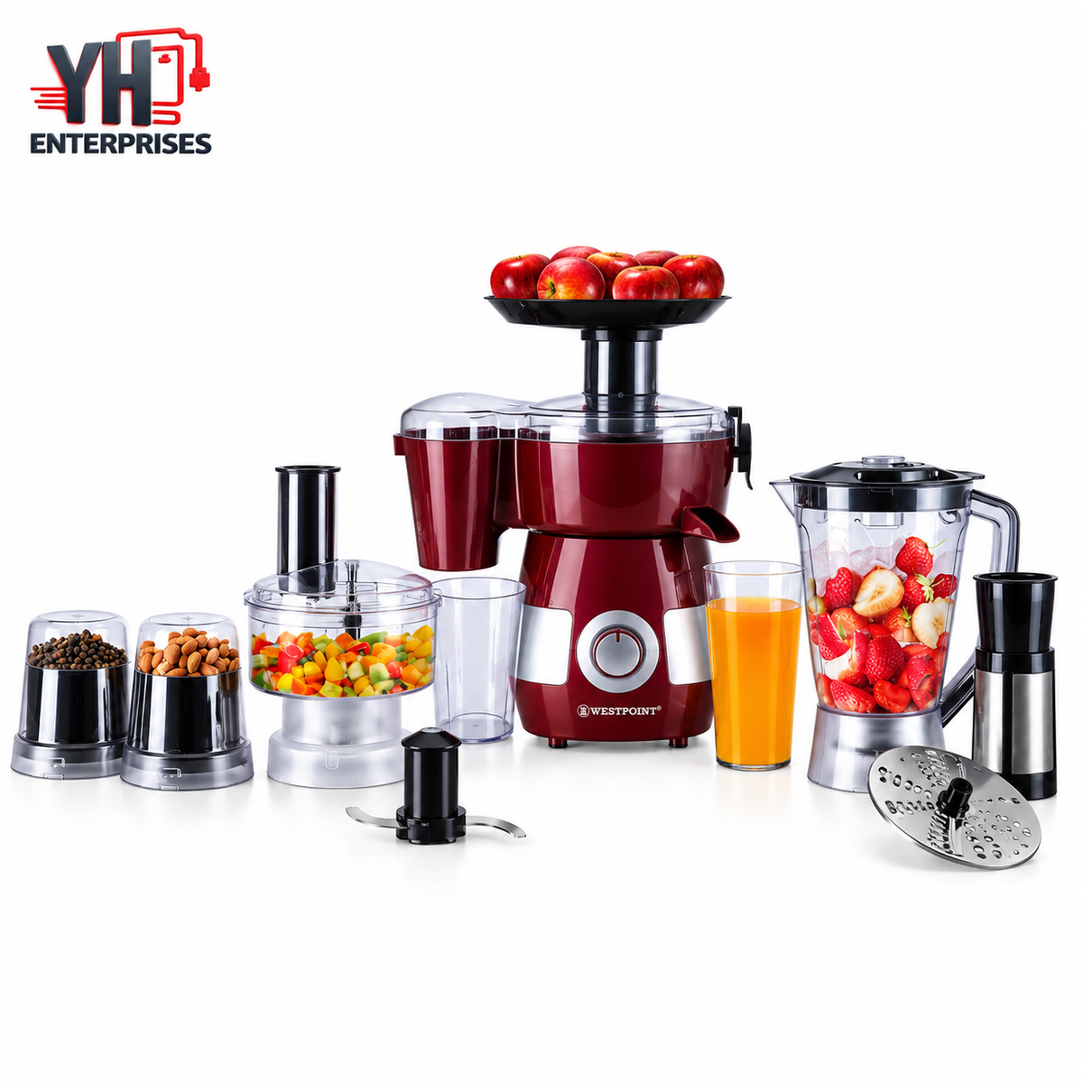 Westpoint WF-4806 Kitchen Chef 450W with Juicer Blender Chopper Grinder & 1500ml Jar in Pakistan | YH Enterprises