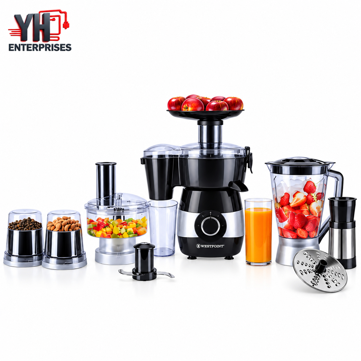 Westpoint WF-5805 Deluxe Kitchen Chef 450W with Juicer Blender Chopper Grinder in Pakistan | YH Enterprises