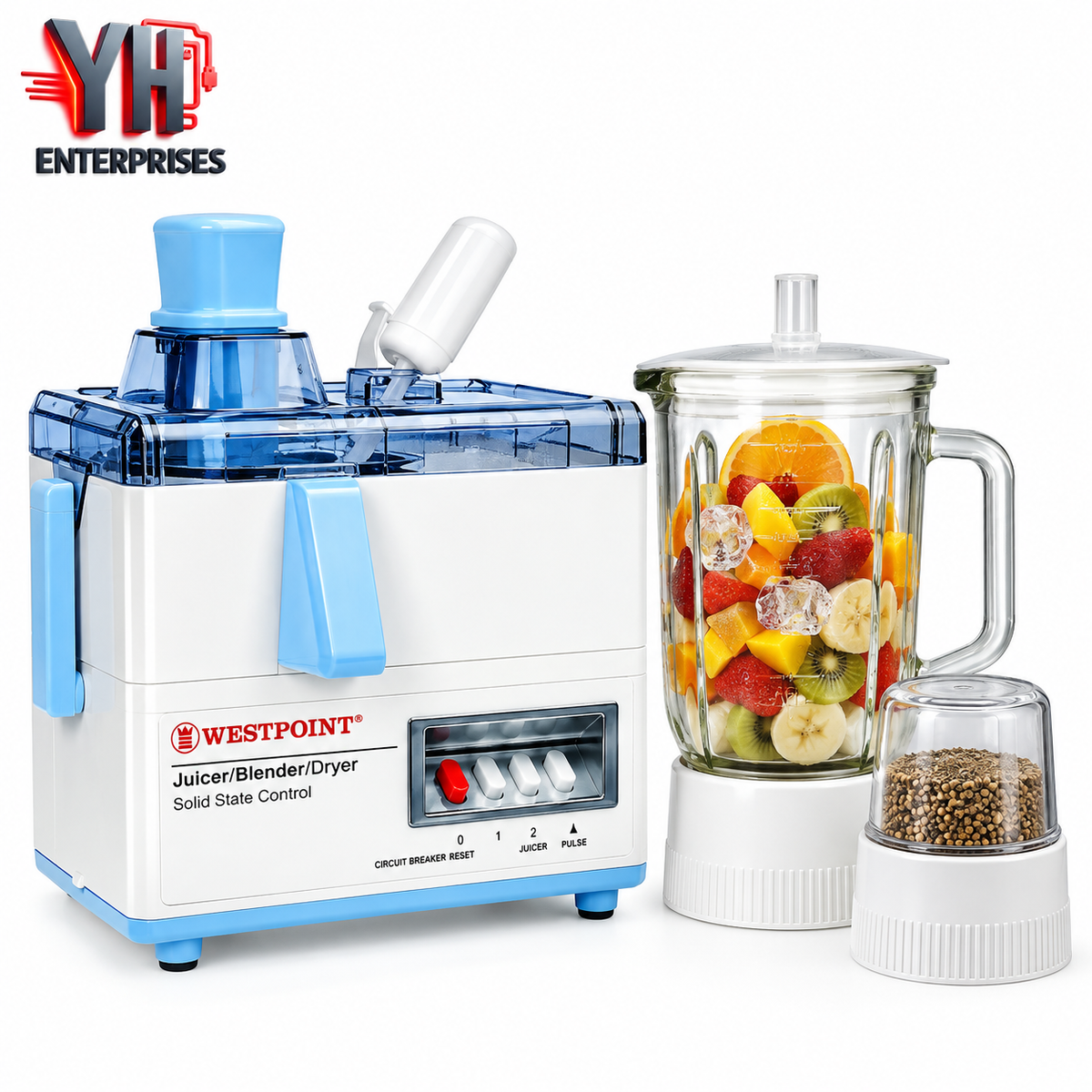 Westpoint WF-7201GL Deluxe Juicer Blender Drymill in Pakistan | YH Enterprises