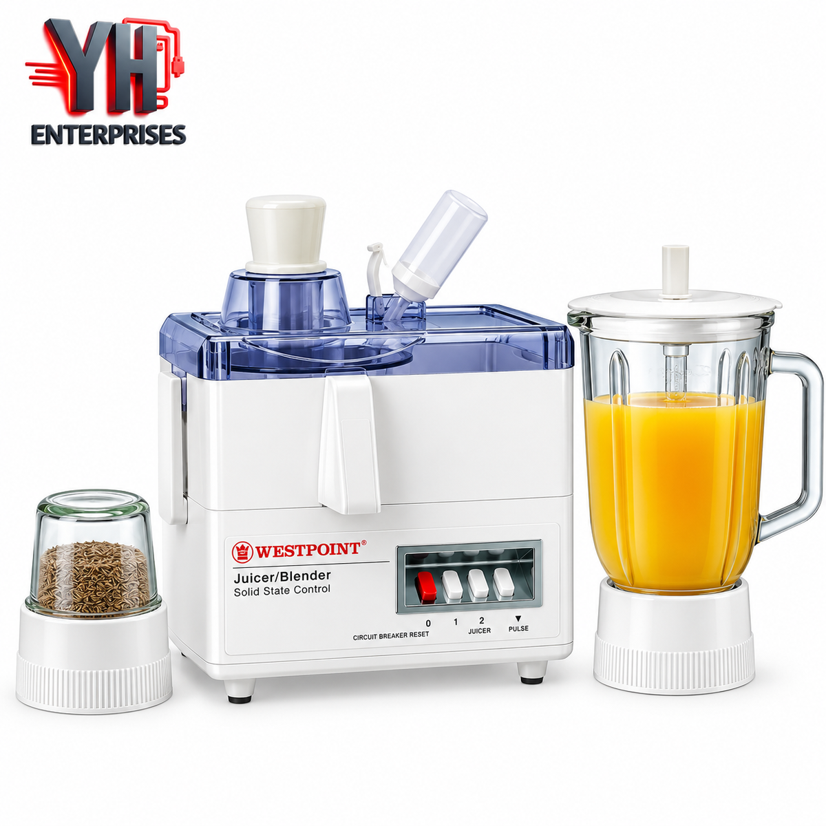 Westpoint WF-7501GL Deluxe Juicer Blender Drymill in Pakistan | YH Enterprises