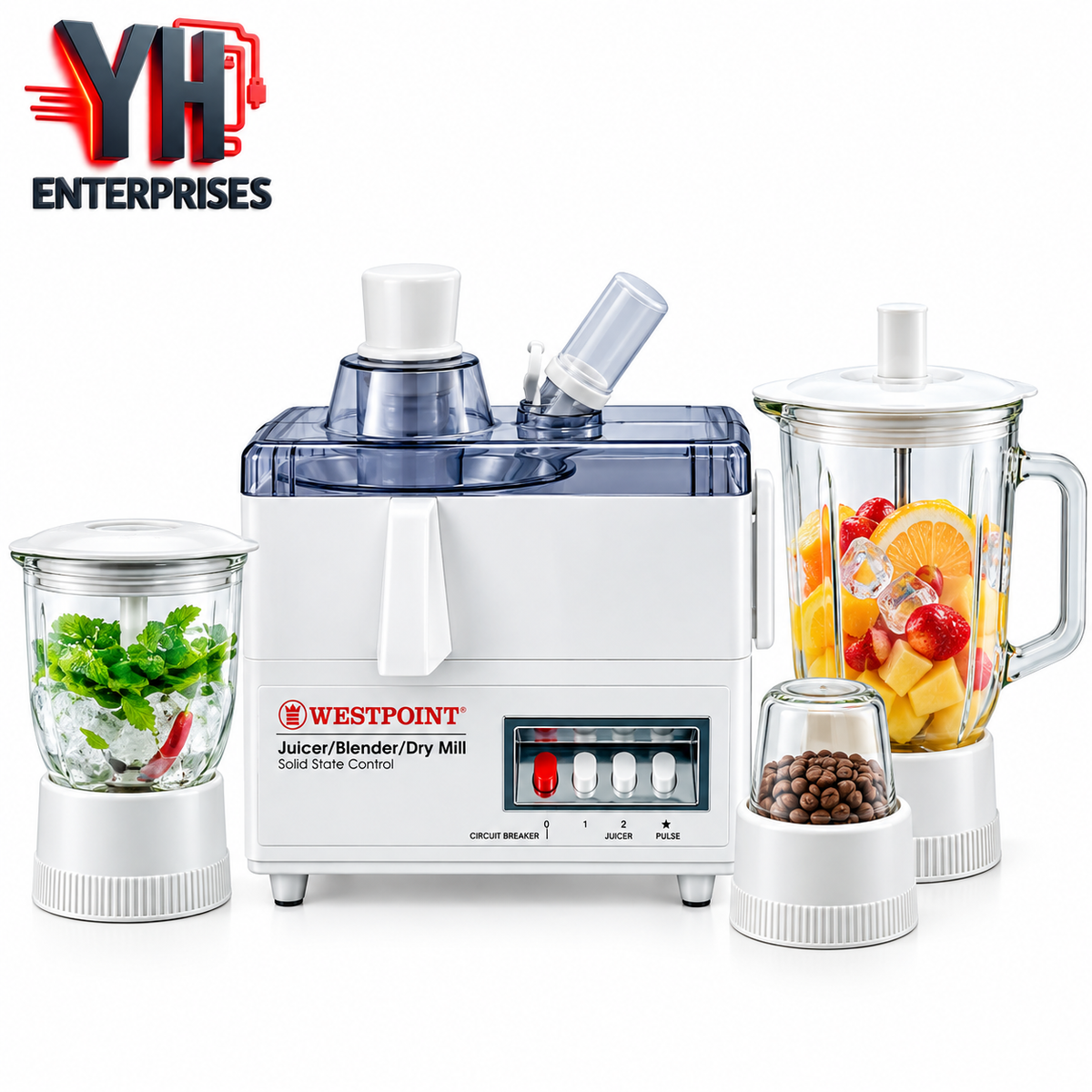 Westpoint WF-8814 Deluxe Juicer Blender Drymill in Pakistan | YH Enterprises