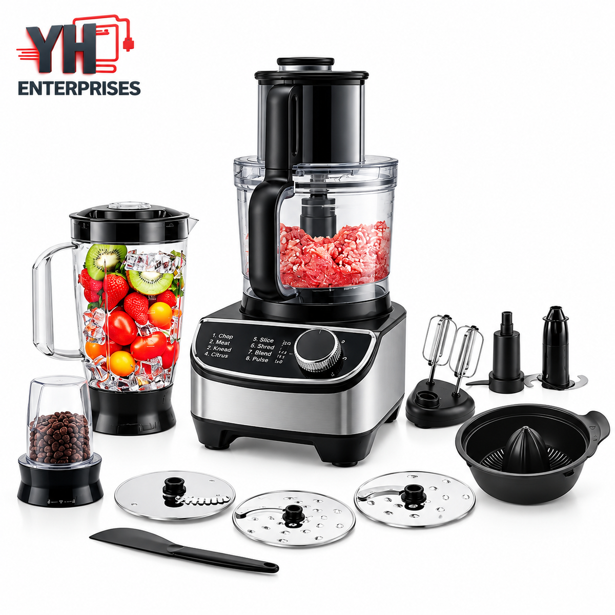 Westpoint WF-8817 Professional Kitchen Robot 4 in 1 1300W with 3.5L Bowl & 1.8L Blender in Pakistan | YH Enterprises