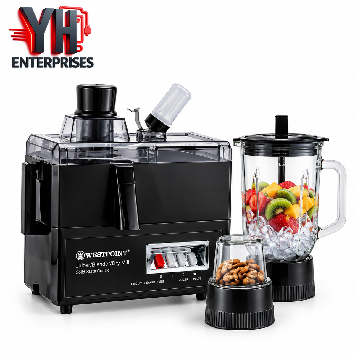 Westpoint WF-8823 Deluxe Juicer Blender Drymill in Pakistan | YH Enterprises