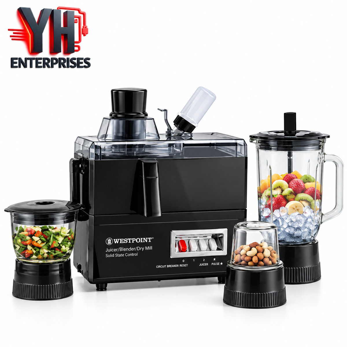 Westpoint WF-8824 Deluxe Juicer Blender Drymill in Pakistan | YH Enterprises