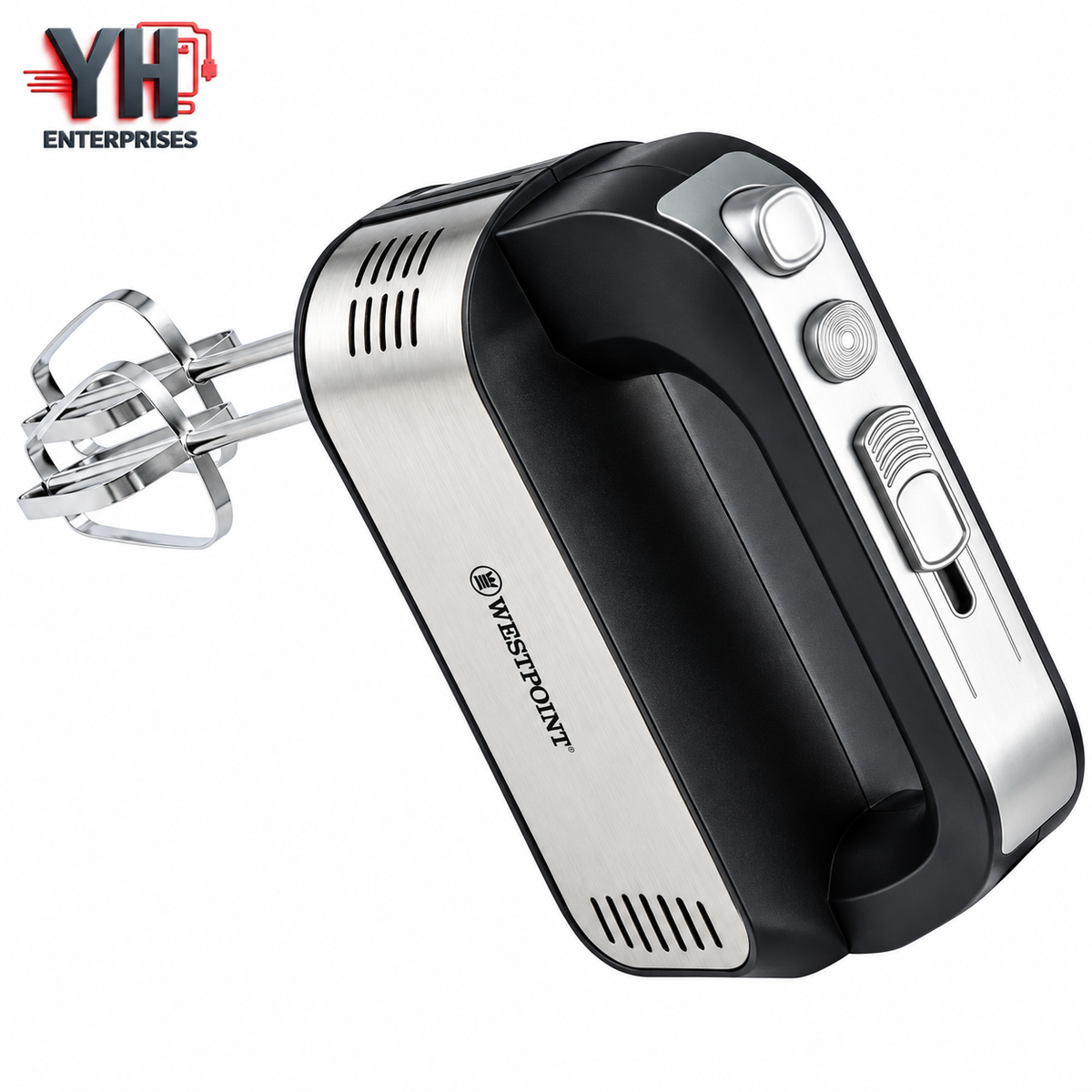 Westpoint WF-9807 Deluxe Hand Mixer 500W with 5 Speeds, Turbo, Eject Button & Chromed Beaters in Pakistan | YH Enterprises