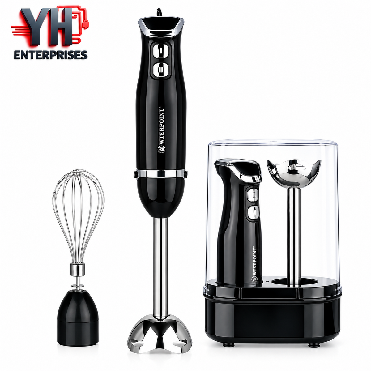 Westpoint WF-9815 Deluxe Hand Blender 2 in 1 600W with Titanium Gold Blades & 1000ml Beaker in Pakistan | YH Enterprises