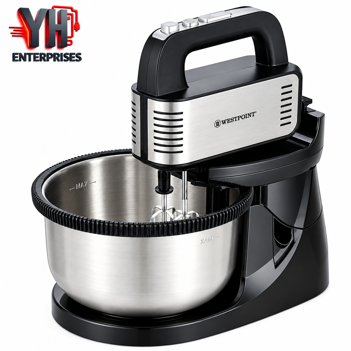 Westpoint WF-9827 Deluxe Stand Mixer 500W with 4L SUS304 Stainless Steel Bowl & Turbo Function in Pakistan | YH Enterprises