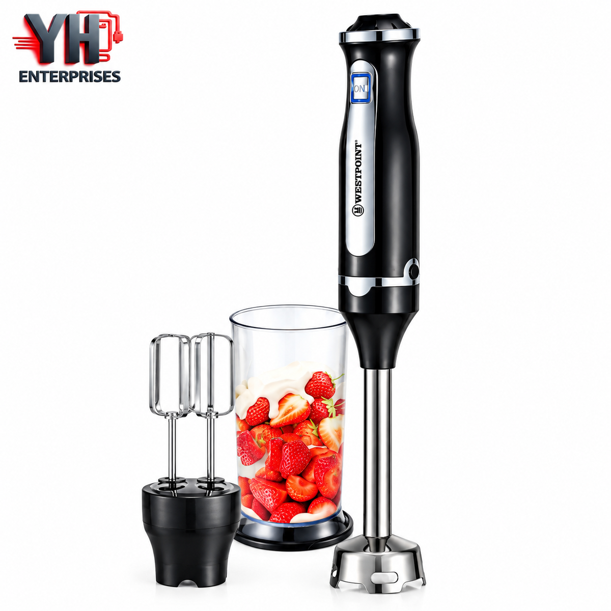 Westpoint WF-9915 Deluxe Hand Blender 2 in 1 1000W with 700ml Jar & Stainless Steel Blade in Pakistan | YH Enterprises