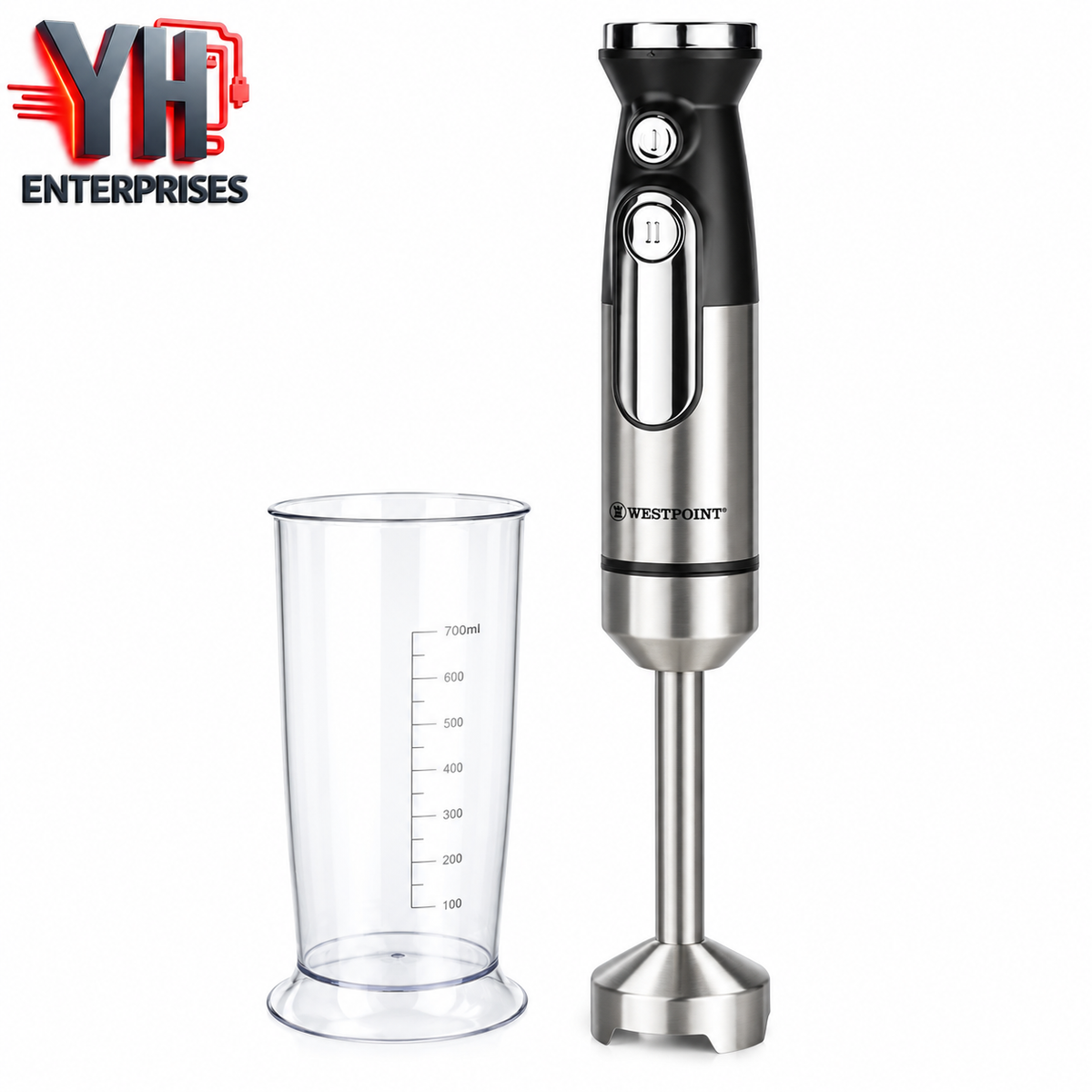 Westpoint WF-9934 Deluxe Hand Blender 1000W with Titanium Gold Blades in Pakistan | YH Enterprises