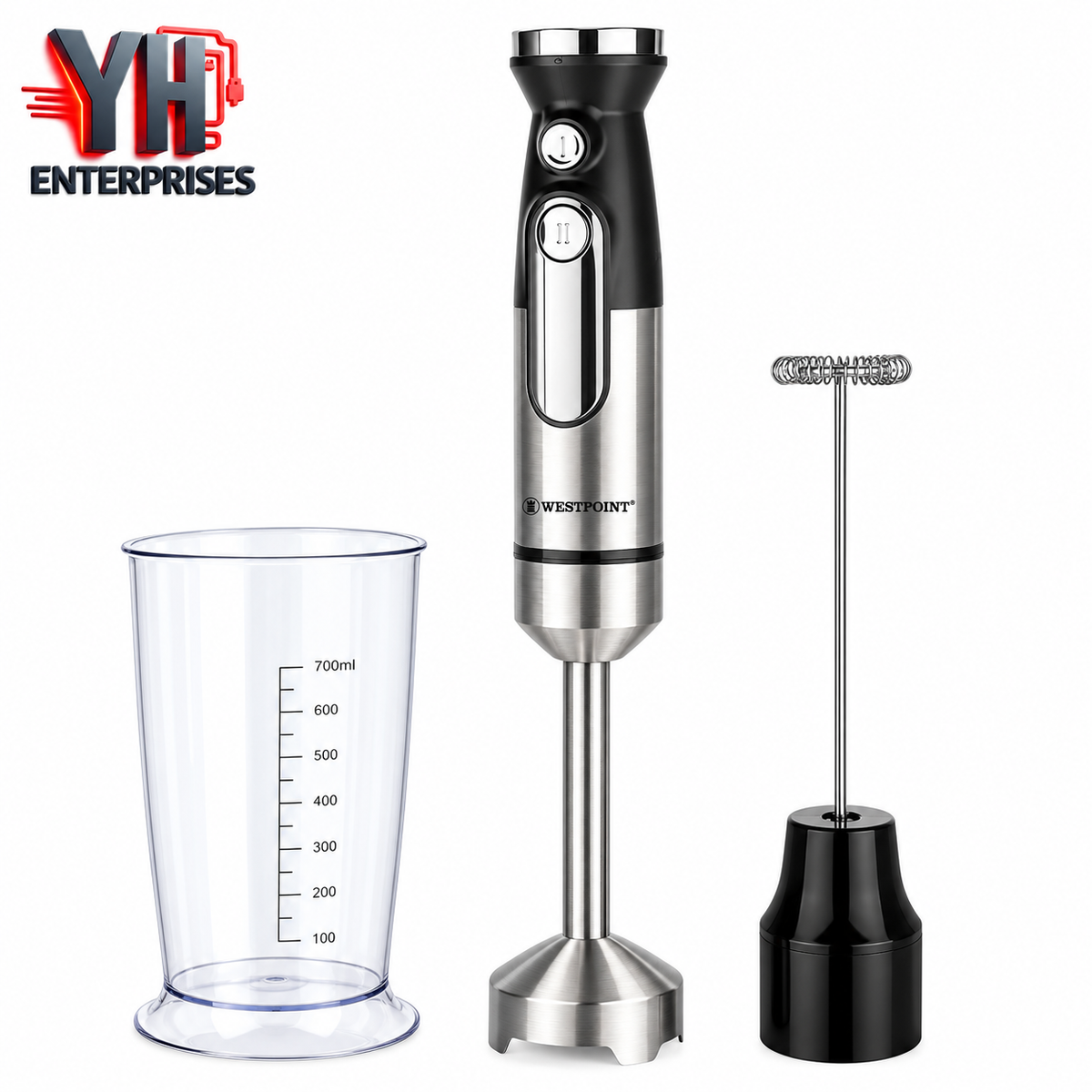 Westpoint WF-9935 Deluxe Hand Blender 1000W with Titanium Gold Blades in Pakistan | YH Enterprises